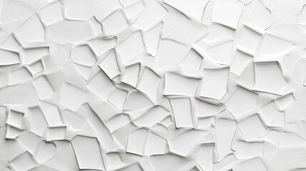 A textured surface featuring irregular white shapes resembling cracked plaster.