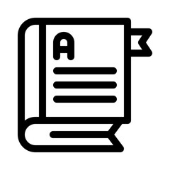 Closed Book line icon
