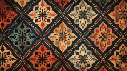 vintage vibe pattern wallpaper