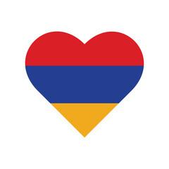 Flag of Armenia. Love shape icon symbol vector