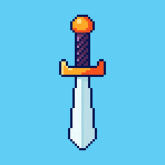 Pixel art sword game asset design