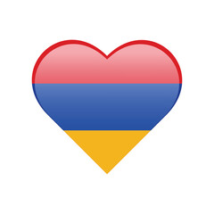 Flag of Armenia. Love shape icon symbol vector