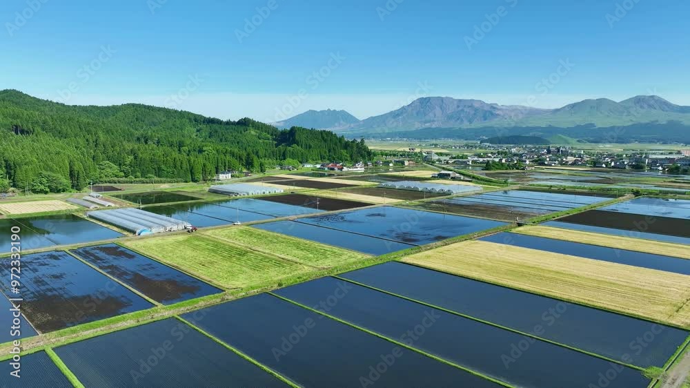 Poster 田園の風景　空撮