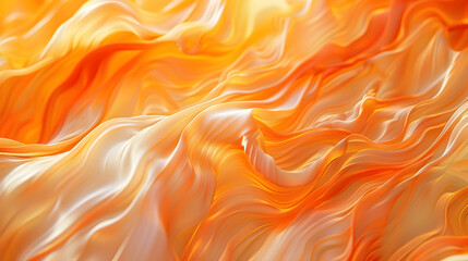 Obraz premium Orange swirling background with a fluid movement, generative ai