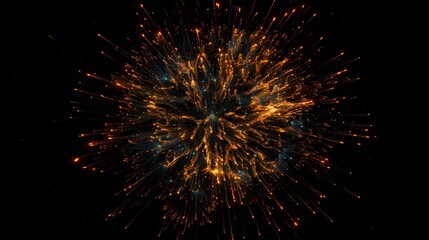 Obraz premium Fireworks Display: Colorful fireworks exploding in the night sky, creating beautiful patterns.