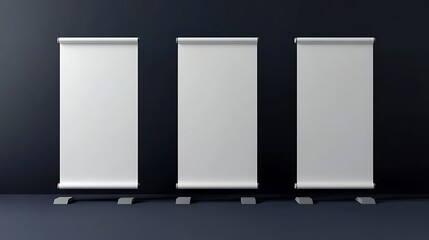 Blank Roll Up Banner Mockup   Exhibition Stand Design