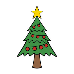 Obraz premium Christmas Decoration Flat Design Accessories Logo Icon Art Vector