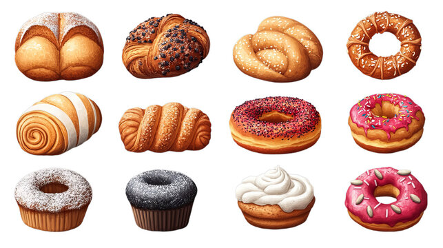 Sweet Bakery Treats: Bread, Donuts, and Pastries