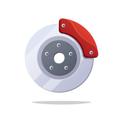Disc brakes vector isolated on white background.