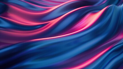 A flowing fabric with vibrant colors, creating a stunning visual effect of movement and depth, perfect for design and art purposes. Product presentation background.