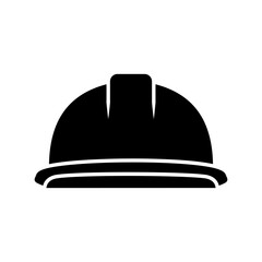Construction helmet icon. Working hard hat isolated on white background. Vector Illustration.
