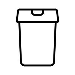 Trash bucket icon. Trash bin isolated on white background.
