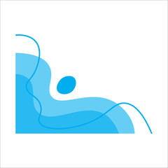 Abstract modern corner frame. Modern frame. Abstract corner