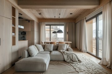 huge living room with sofa