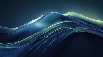 Obraz premium A mesmerizing wave of soft colors blending seamlessly, creating an ethereal and tranquil atmosphere ideal for backgrounds. Product presentation background.