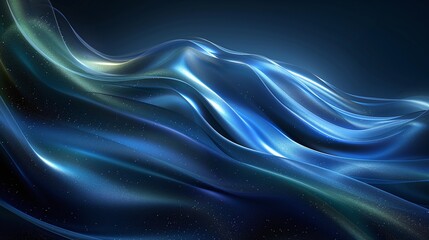 Fototapeta premium A stunning abstract design featuring flowing waves of blue and green, creating a sense of depth and tranquility. Product presentation background.