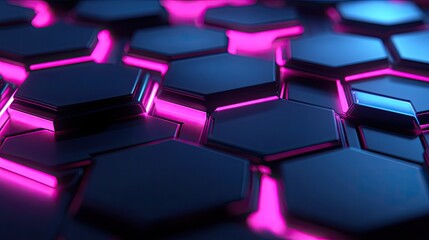 Obraz premium Hexagonal 3D Product Mockup with Modern Geometric Design background.