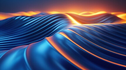 A stunning abstract representation of waves, highlighting smooth curves and vibrant colors, perfect for modern digital designs. Product presentation background.