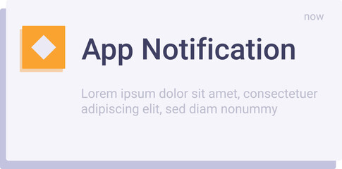 Smartphone app is showing a new notification, alerting the user about important information