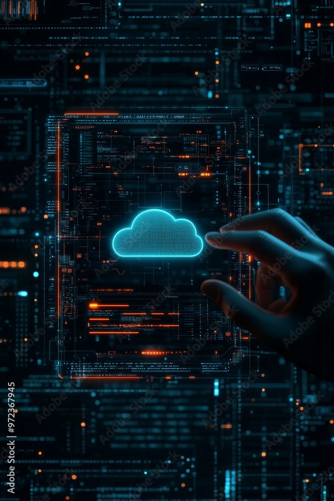 Aufkleber megatrends in internet for telecommunications on the basis of cloud technology global network of met