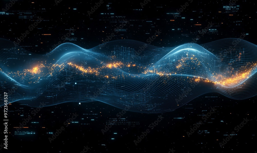 Aufkleber This wallpaper was created with generative AI tools to visualize abstract analysis.