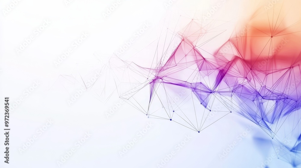 Poster An abstract plexus background with dots and lines connecting global network connections, digital technology, and communication.