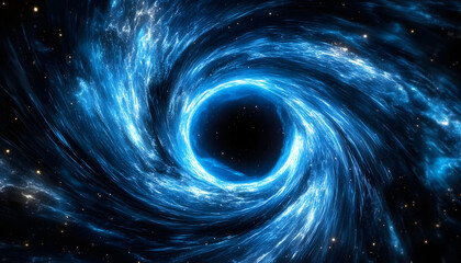 A blue energy vortex or forming black hole.