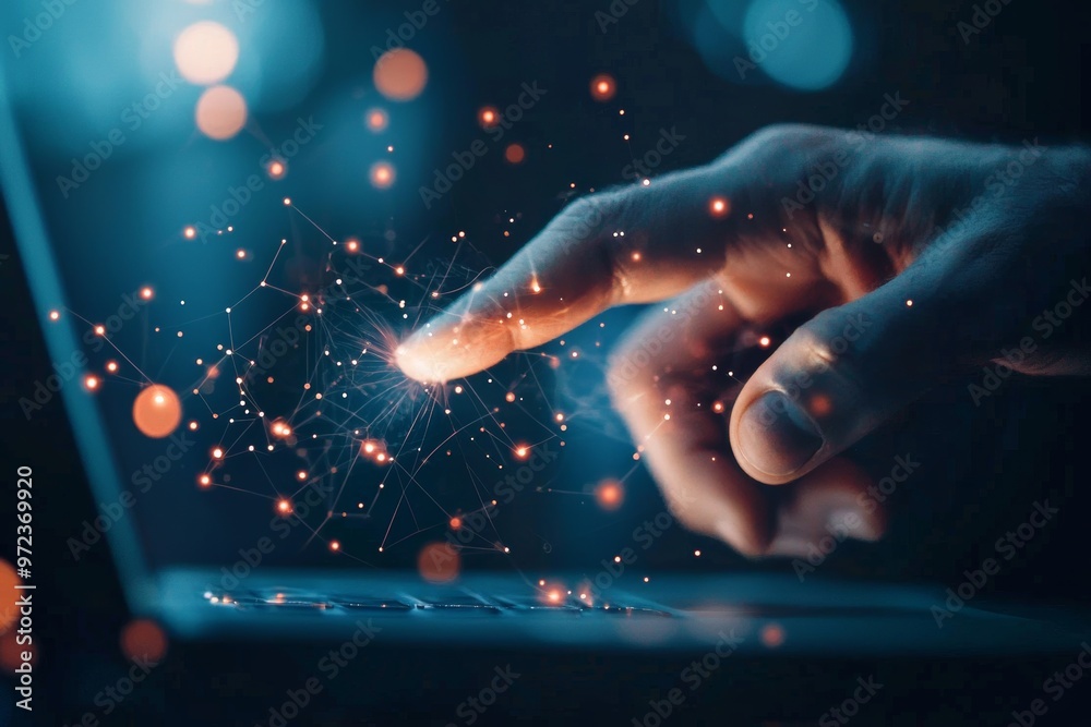 Poster Big data, Internet of Things, Internet networks, digital software development, Internet network technology