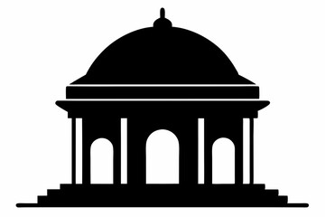 temple dome illustration icon white background