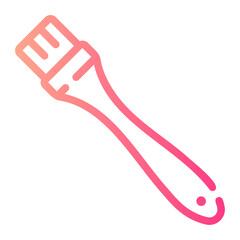 basting brush Line Gradient Icon
