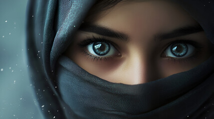 Naklejka premium islamic girl wearing hijab