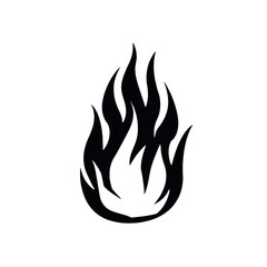 black burning flames vector illustration isolated