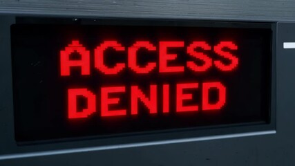 Access denied message