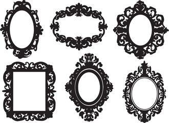 Set frames. Hand drawn vector illustration