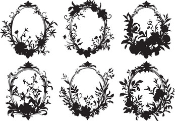Set frames. Hand drawn vector illustration
