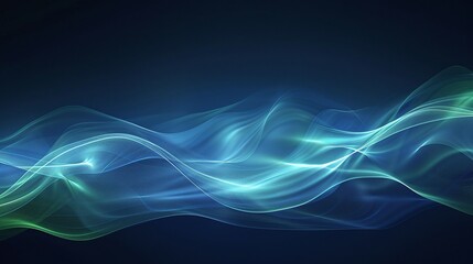 Fototapeta premium Abstract digital wave design in blue and green hues, creating a serene and fluid atmosphere for backgrounds or artistic projects.