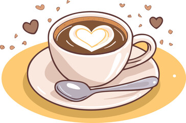 Coffee cup Vector Icon Illustration