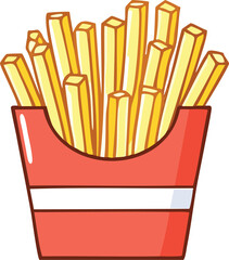 french fries vector