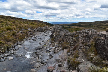 The dramatic landscapes of Tongariro National Park where Mordor and Mount Doom was filmed in the Lord of the Rings