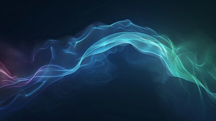 Obraz premium Abstract wave design with vibrant colors and smooth flow, suitable for backgrounds and digital art projects. Product presentation background.