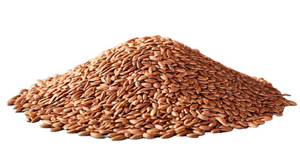 Obraz premium Healthy popular pile of flaxseeds isolated on white or transparent background