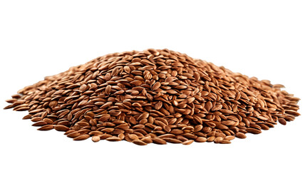Obraz premium Healthy popular pile of flaxseeds on transparent background