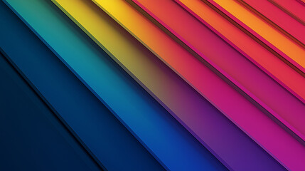 Fototapeta premium Dynamischer Regenbogenfarbener Hintergrund für moderne Werbung. Abstrakte Formen, Farbverläufe. Lebendiges Design für Marketing, Präsentationen, Social Media. Zeitgemäße Ästhetik