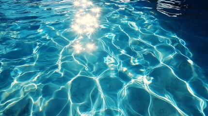 Clear Pool Water for Summer Refreshment Generative AI