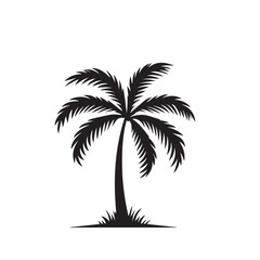 Obraz premium Palm tree vector design. Palm tree silhouette. Palm tree logo, icon, sign. Tropical Palm tree illutration.