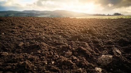 Nutrient-rich soil, fresh and full of life, background