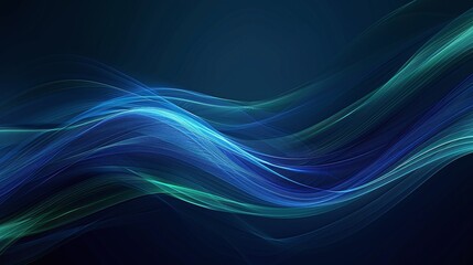 Naklejka premium Beautiful abstract background with flowing waves in shades of blue and green, perfect for creative projects and digital designs. Product presentation background.