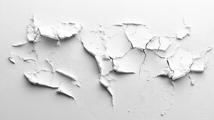 Obraz premium Broken hole white wall texture background fracture