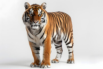 Obraz premium white bengal tiger isolated on white