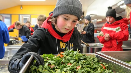 Educational School Program Teaching Kids Food Waste Reduction Techniques